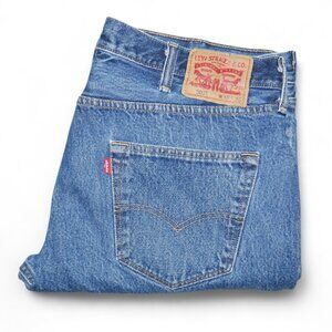 Levis 501 Men's Denim Jeans Actual Size 38x30 Vintage Stonewash Button Fly
